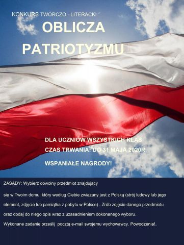 SZKOLNY PROJEKT „OBLICZA PATRIOTYZMU”