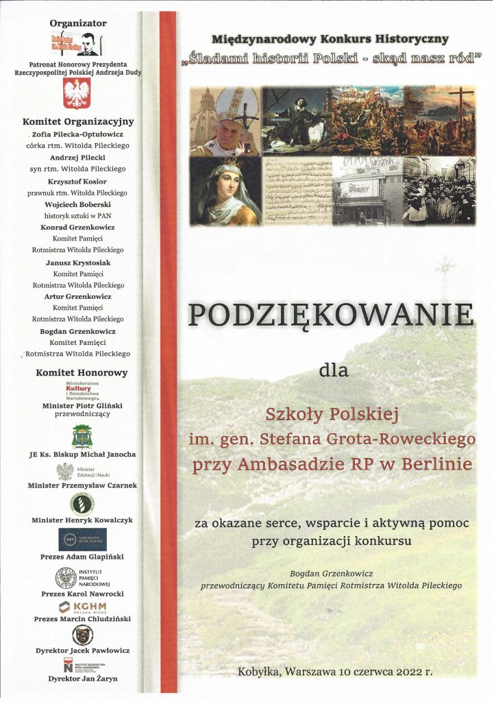 Międzynarodowy Konkurs Historyczny „Śladami historii Polski – skąd nasz ród”